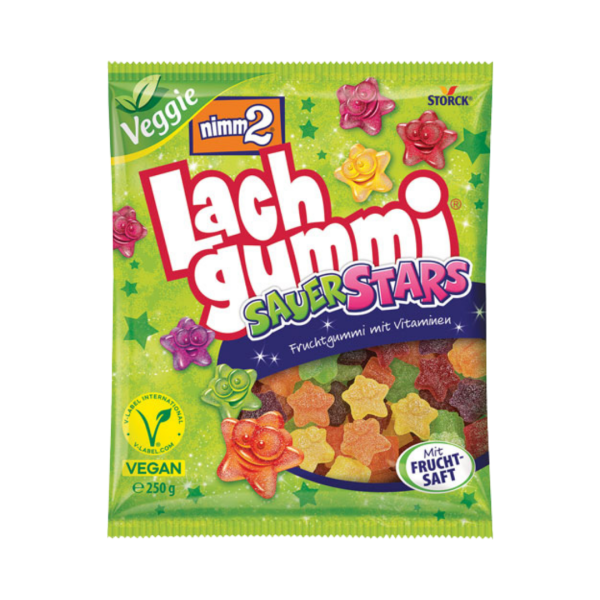 Storck nimm2 Lachgummi Sauer Stars, vegan, 250g